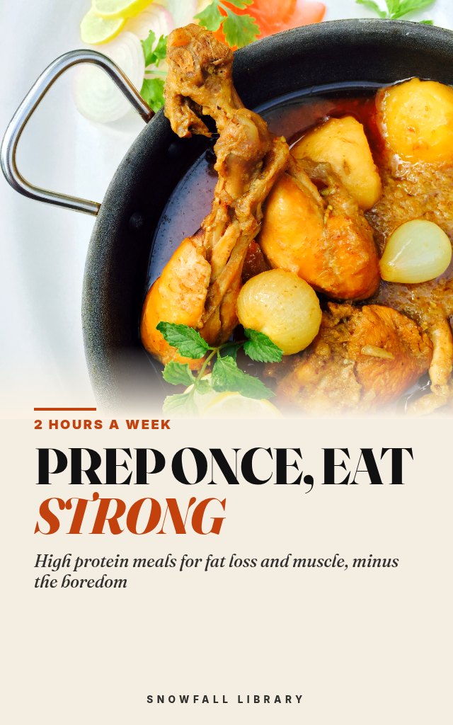 High Protein Meal Prep Guide: Lose Fat, Build Muscle with a Simple 2-Hour Weekly System cover