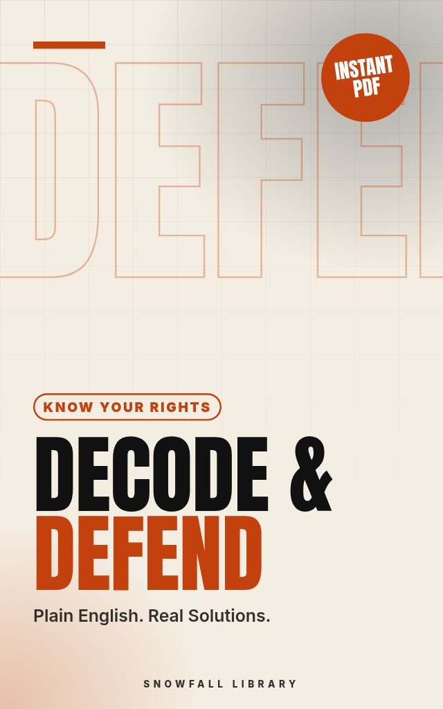 Decode & Defend: Your Plain-English Guide to Legal Documents & Letters cover