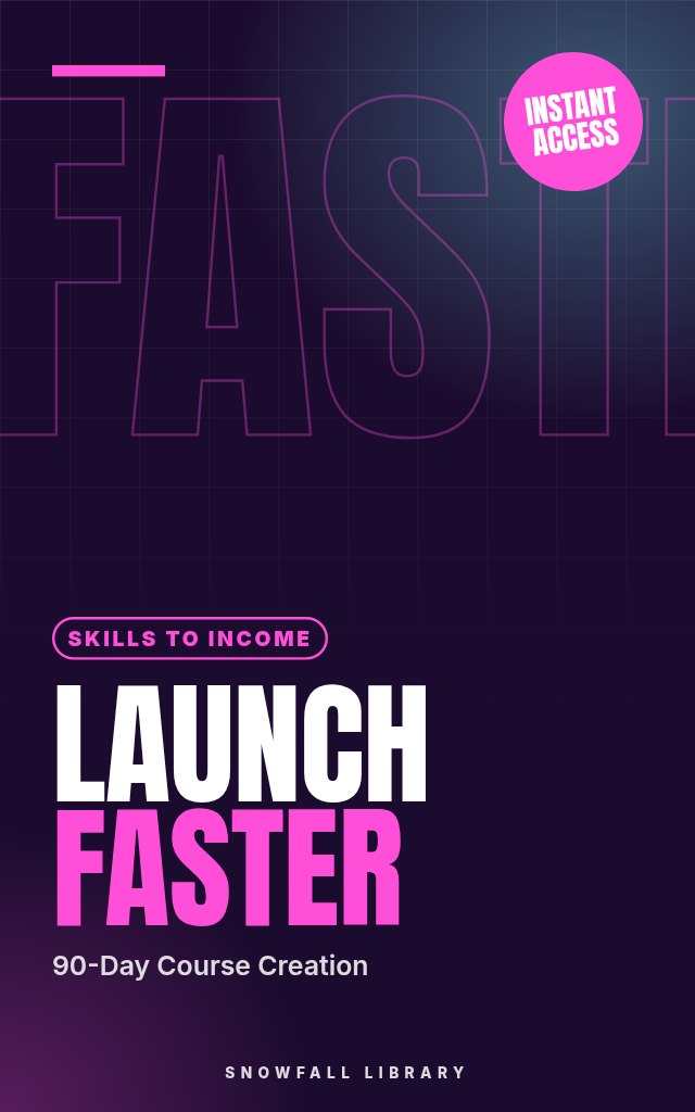 Course Launch Blueprint: 90 Days to Your First Paying Students cover