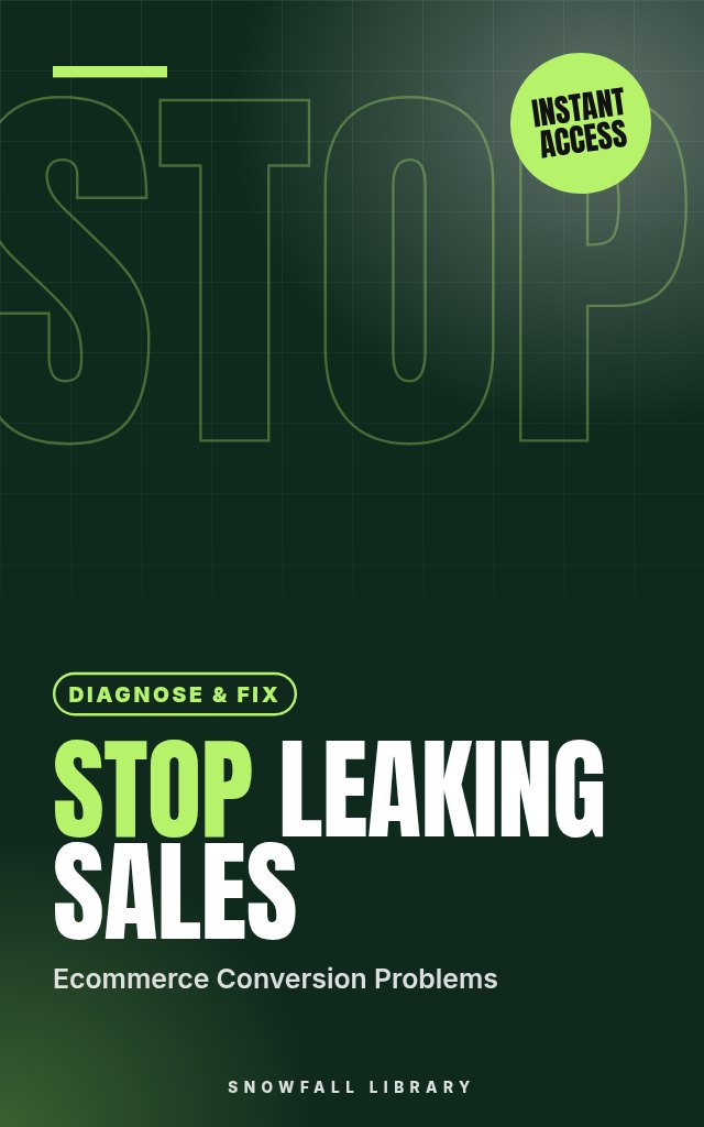 Stop Leaking Sales: The Ecommerce Conversion Audit cover